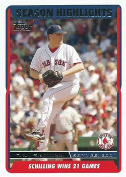 2004 Topps World Champions Boston Red Sox #32 Curt Schilling Front