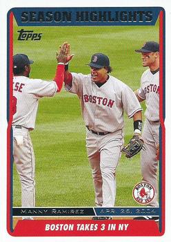 2004 Topps World Champions Boston Red Sox #34 Manny Ramirez Front