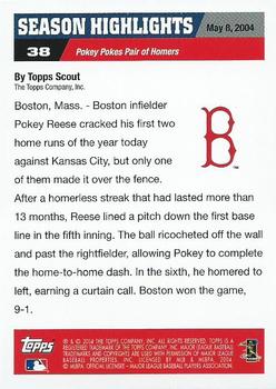 2004 Topps World Champions Boston Red Sox #38 Pokey Reese Back