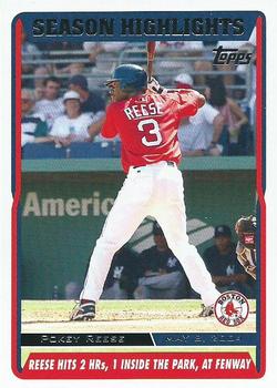 2004 Topps World Champions Boston Red Sox #38 Pokey Reese Front