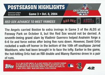 2004 Topps World Champions Boston Red Sox #42 David Ortiz Back