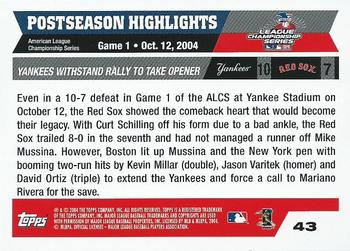 2004 Topps World Champions Boston Red Sox #43 Kevin Millar Back