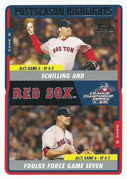 2004 Topps World Champions Boston Red Sox #48 Curt Schilling / Keith Foulke Front