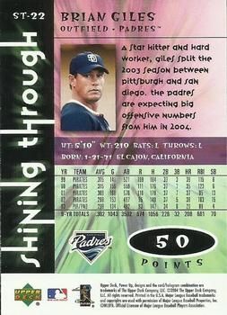 2004 Upper Deck Power Up - Shining Through #ST-22 Brian Giles Back