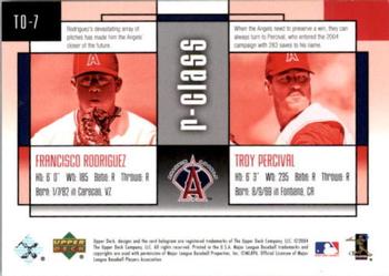 2004 Upper Deck r-class - Taking Over! #TO-7 Francisco Rodriguez / Troy Percival Back