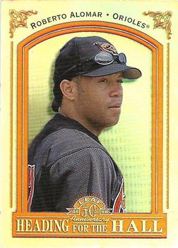 1998 Leaf - Heading for the Hall Samples #1 Roberto Alomar Front