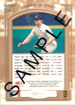 1998 Leaf - Heading for the Hall Samples #13 Mark McGwire Back