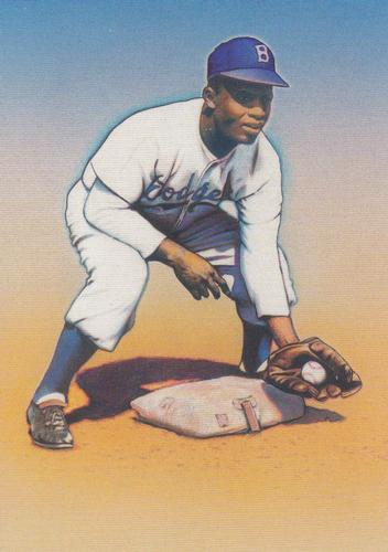 2000 USPS Legends of Baseball Postcards - Prepaid Postcard #NNO Jackie Robinson Front
