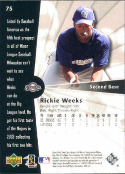 2004 Upper Deck Sweet Spot - Limited #75 Rickie Weeks Back