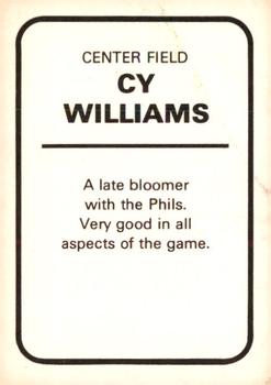 1987 Philadelphia Favorites #NNO Cy Williams Back