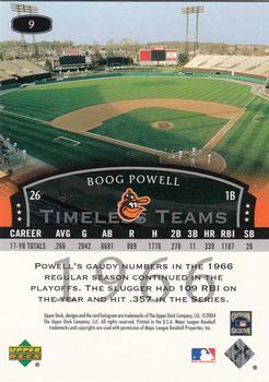 2004 Upper Deck Legends Timeless Teams #9 Boog Powell Back