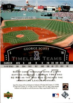 2004 Upper Deck Legends Timeless Teams #15 George Scott Back
