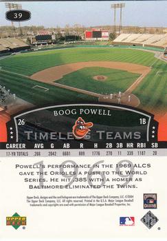 2004 Upper Deck Legends Timeless Teams #39 Boog Powell Back