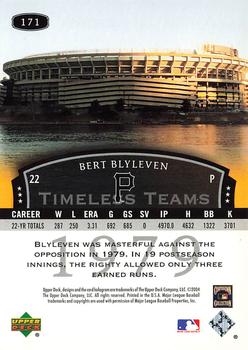 2004 Upper Deck Legends Timeless Teams #171 Bert Blyleven Back
