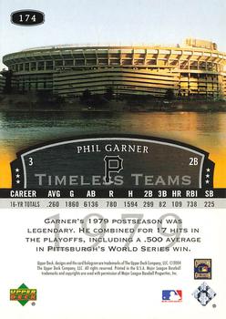 2004 Upper Deck Legends Timeless Teams #174 Phil Garner Back