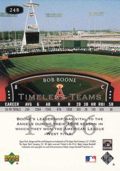 2004 Upper Deck Legends Timeless Teams #248 Bob Boone Back
