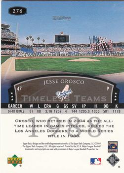 2004 Upper Deck Legends Timeless Teams #276 Jesse Orosco Back