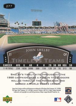 2004 Upper Deck Legends Timeless Teams #277 John Shelby Back