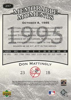 2004 Upper Deck Legends Timeless Teams #297 Don Mattingly Back
