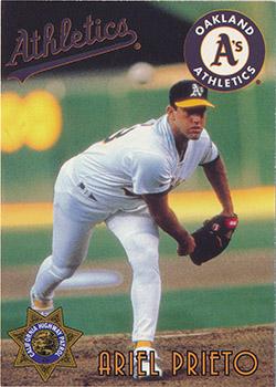 1995 Oakland Athletics Police #8 Ariel Prieto Front