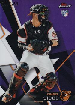 2018 Finest - Purple Refractor #85 Chance Sisco Front