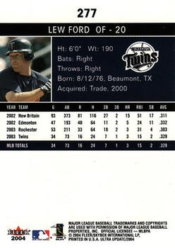 2004 Ultra #277 Lew Ford Back