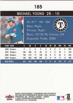 2004 Ultra #165 Michael Young Back