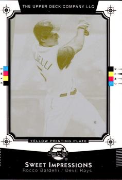 2004 Upper Deck Sweet Spot - Sweet Impressions Plates Yellow #76 Rocco Baldelli Front