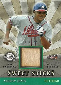 2004 Upper Deck Sweet Spot - Sweet Sticks #SSS-AJ Andruw Jones Front