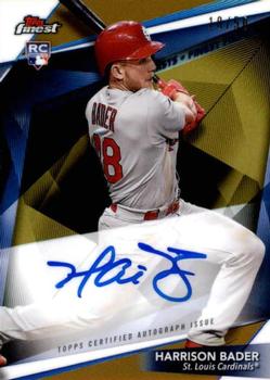 2018 Finest - Finest Firsts Autographs Gold #FFA-HB Harrison Bader Front