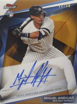 2018 Finest - Finest Firsts Autographs Gold #FFA-MA Miguel Andujar Front