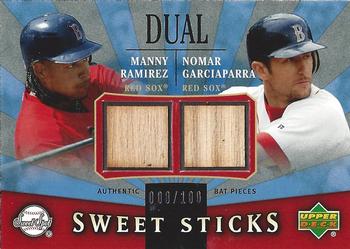 2004 Upper Deck Sweet Spot - Sweet Sticks Dual #SSD-RG Manny Ramirez / Nomar Garciaparra Front