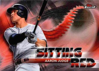 2018 Finest - Sitting Red #SR-AJ Aaron Judge Front
