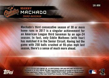 2018 Finest - Sitting Red #SR-MM Manny Machado Back