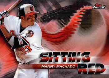 2018 Finest - Sitting Red #SR-MM Manny Machado Front