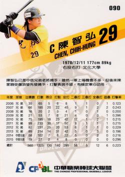 2015 CPBL #090 Chih-Hung Chen Back