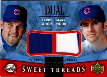 2004 Upper Deck Sweet Spot - Sweet Threads Dual Jersey #STD-WP Kerry Wood / Mark Prior Front