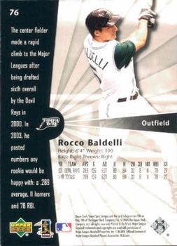 2004 Upper Deck Sweet Spot - Wood #76 Rocco Baldelli Back