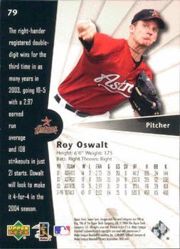 2004 Upper Deck Sweet Spot - Wood #79 Roy Oswalt Back