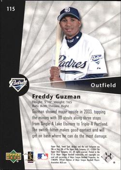 2004 Upper Deck Sweet Spot - Wood #115 Freddy Guzman Back