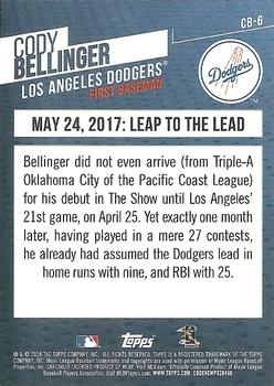 2018 Topps - Cody Bellinger Highlights #CB-6 May 24, 2017: Leap to the Lead Back