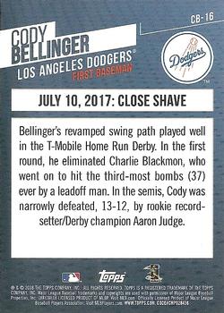 2018 Topps - Cody Bellinger Highlights #CB-16 July 10, 2017: Close Shave Back