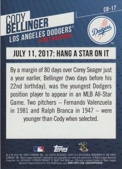2018 Topps - Cody Bellinger Highlights #CB-17 July 11, 2017: Hang a Star on It Back