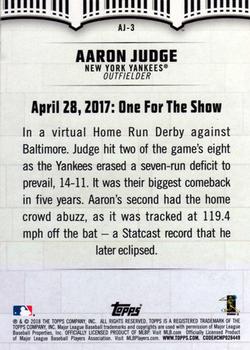 2018 Topps - Aaron Judge Highlights #AJ-3 Aaron Judge Back
