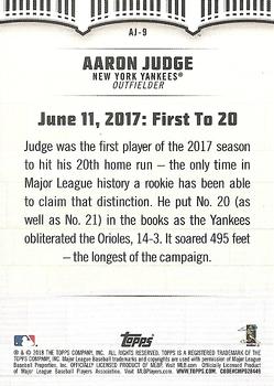2018 Topps - Aaron Judge Highlights #AJ-9 Aaron Judge Back
