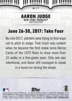 2018 Topps - Aaron Judge Highlights #AJ-11 Aaron Judge Back