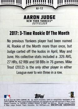 2018 Topps - Aaron Judge Highlights #AJ-12 Aaron Judge Back