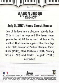 2018 Topps - Aaron Judge Highlights #AJ-13 Aaron Judge Back