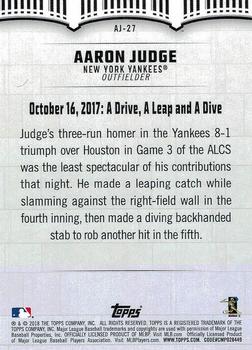 2018 Topps - Aaron Judge Highlights #AJ-27 Aaron Judge Back