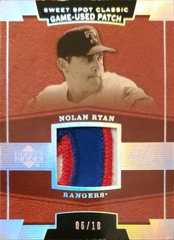 2004 Upper Deck Sweet Spot Classic - Game Used Patch Silver Rainbow #GU-NR Nolan Ryan Front
